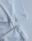Långärmad pyjamas barn - vit med vita detaljer