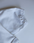 Långärmad pyjamas barn - vit med vita detaljer