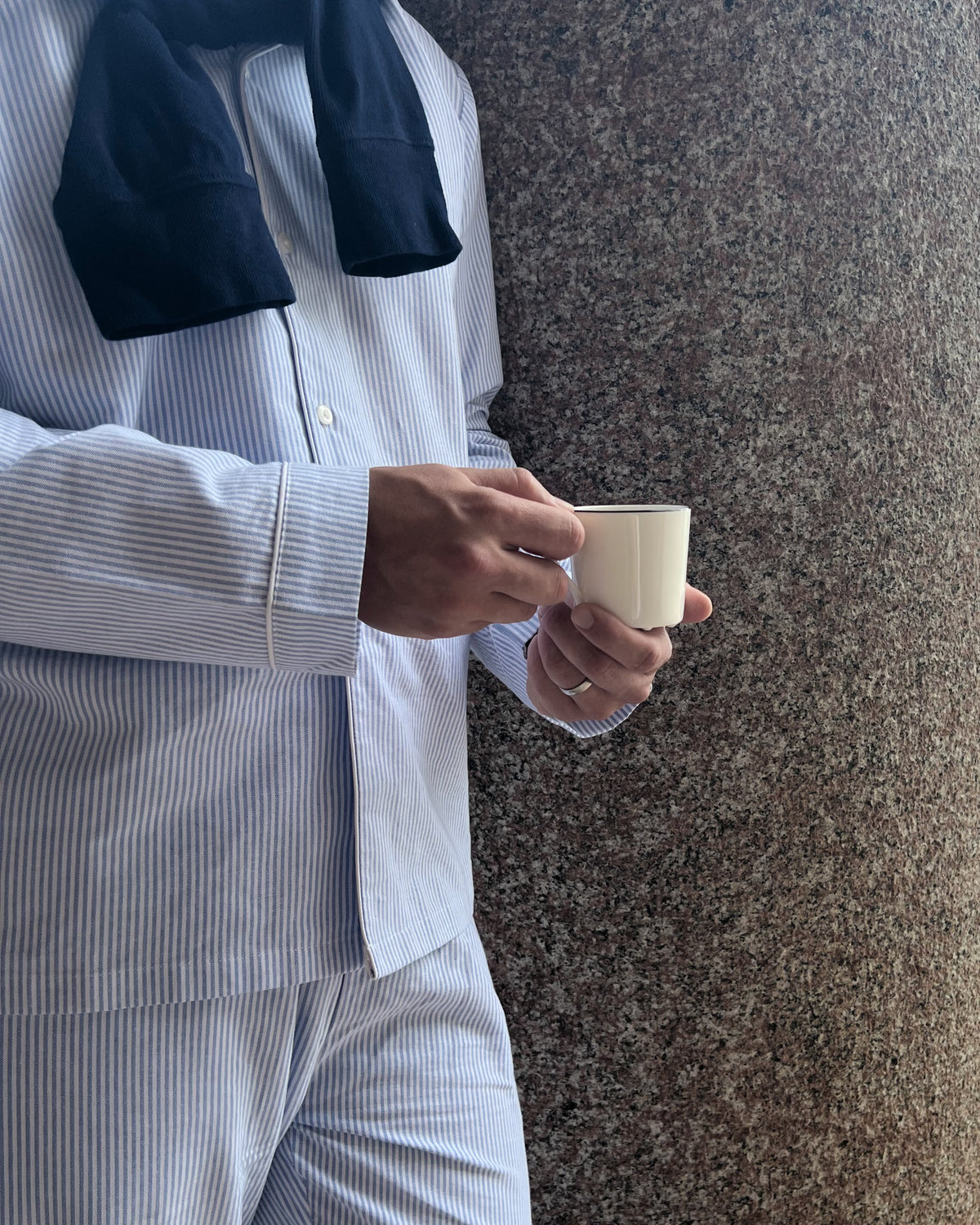 Klassisk Oxford Pyjamas Bomull Herr