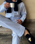 Klassisk Oxford Pyjamas Bomull Herr