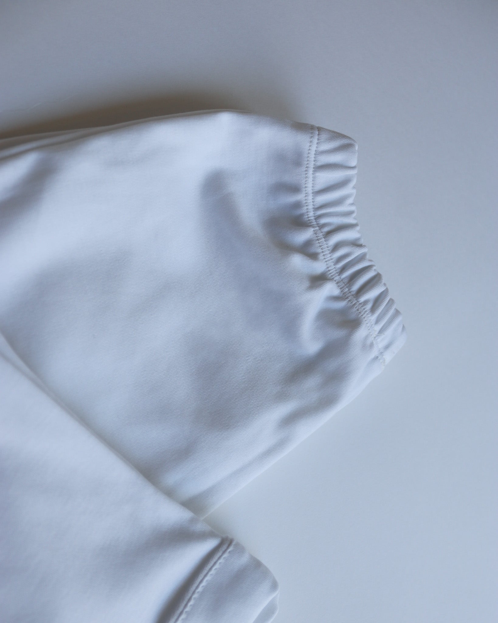 Långärmad pyjamas barn - vit med vita detaljer