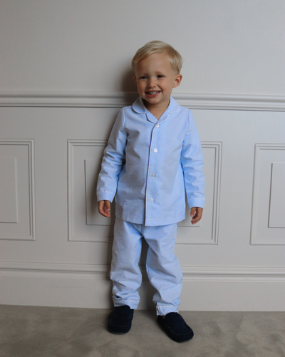 Klassisk Oxford Pyjamas Bomull Barn